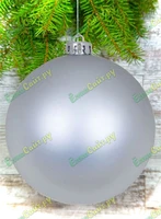 Новогодний Шар-20см. серебристый матовый 1 шт. - Д200М/1s 12854428