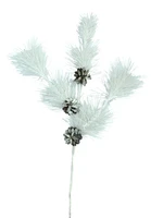 Ветка хвойная 60 см., с шишками, белая леска - В260-2 350576205
