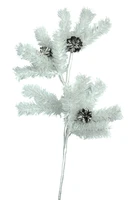 Ветка хвойная 60 см., с шишками, белая леска - В260-3 1774993743