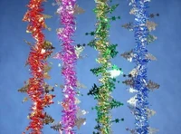 Мишура Еловая d=95мм, L=2м, цвет: золото-1,красный-1 (штамп Елочки) арт. М0905 2078285202