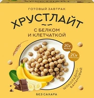 Завтрак “Хрустлайт” шоколадно-банановый с белком и клетчаткой, 100г 12 мес 1/10 21086