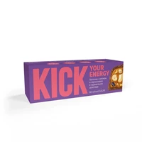 Батончик “KICK energy” арахисовый с изюмом и черносливом в карамельном шоколаде 45г 19927