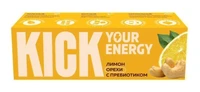 Батончик “KICK energy” лимон, орех, пребиотики 35г 20722