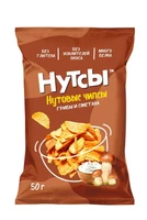 Чипсы нутовые Грибы и сметана “Нутсы” безглютеновые 50г 19890