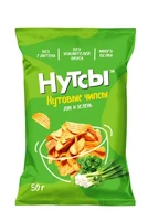 Чипсы нутовые Лук и зелень “Нутсы” безглютеновые 50г 19152
