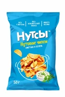 Чипсы нутовые Сметана и зелень “Нутсы” безглютеновые 50г 19151