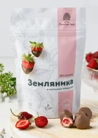 Земляника в молочной шоколадной глазури (без сахара) 100г 21205