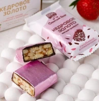 Конфеты “Кедровое золото” батончик клубника с шампанским 35г 21137