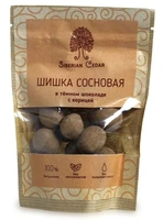Сосновая шишка в темном шоколаде с корицей” крафт-пак 60г 19765