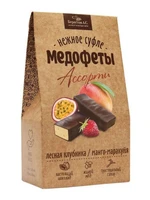 Конфеты “Медофеты” в шоколаде ассорти: манго-маракуйя и клубника 150г 19189