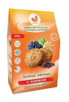 Печенье овсяное ц/з с изюмом 300г 13499