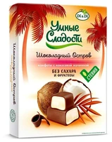 Конфеты “УмСладости” Шоколадный остров с кокосовой начинкой 90г 19797