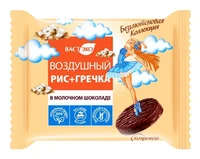 Воздушный рис с гречкой в молочном шоколаде, без сахара 27г 20659