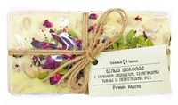 Шоколад белый солёный арахисом, семечки тыквы, лепестки роз 100г 21263