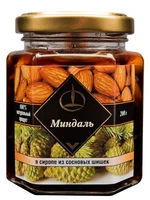 Миндаль в сиропе из сосновой шишки, стекло 200г 19208