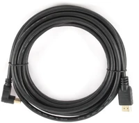 Кабель Cablexpert HDMI-4.5M, v1.4, 19M/19M, 4.5м, угловой , черн, позол., экр, пакет 398681198