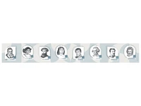 Стенд-лента комплект портретов для оформления кабинета "Выдающиеся ученые географы" Zarnitza 19461138