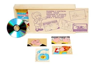 Развивающий набор: Звуковое лото "Смотри и слушай" Lamtoys 628434893