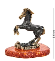 AM-3030 Фигурка «Лошадь Солнечный день» (латунь, янтарь) 1615316310