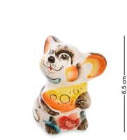 ГЛ- 551 Фигурка «Мышь с сыром» ср. цв. (Гжельский фарфор) 575024130