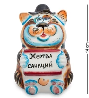 ГЛ- 103 Копилка «Кот-Попрошайка» цв. (Гжельский фарфор) 168306902