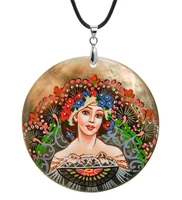 ШК-55/ 41-A Кулон из перламутра «Альфонс Муха» 41350666