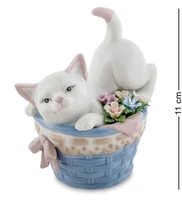 JP-31/27 Фигурка «Котенок в корзине с цветами» (Pavone) 2014320698