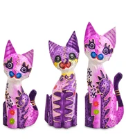 99-458 Фигурка «Кошка» н-р из трех 30,25,20 см (албезия, о.Бали) 379699199