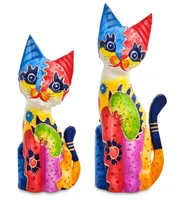 99-129 Фигурка «Кошка» н-р из двух 30, 20 см (албезия, о.Бали) 1599564429