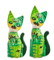 99-108 Фигурка «Кошка» н-р из двух 25, 20 см (албезия, о.Бали) 940207482