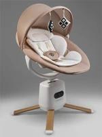 Качели электронные детские Amarobaby Jolly swing, бежевый, белый вкладыш AB25-22JOLLY/0300