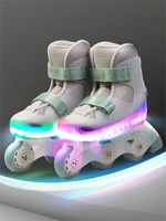 Ролики Amarobaby Wish с подсветкой, бежевый/зеленый AB25-35WH/0313-29