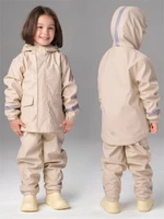 Комплект непромокаемый (куртка и полукомбинезон) Amarobaby Rainwear, бежевый AB-OD26-RAIN35/03-92