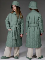 Пальто стёганое демисезонное Amarobaby RUNWAY, оливковый AB-OD26-RUNWAY29/40-122