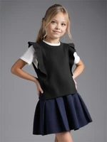 Жилет Amarobaby Pure Love School Elite, вязаный, черный AB-OD25-PLSEL1001/09-122
