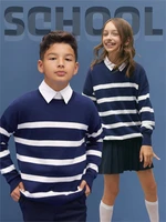 Свитер детский вязаный Amarobaby STRIP, цвет синий AB-OD24-S26/20-128