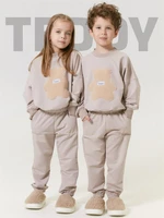 Костюм детский с принтом мишки Amarobaby TEDDY, цвет бежевый AB-OD24-T11/03-98