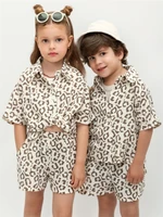 Костюм детский муслиновый Amarobaby EASY, цвет леопард AB-OD24-E2201/23-104