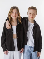 Рубашка детская вельветовая Amarobaby VELVET, цвет черный AB-OD23-V33/09-122