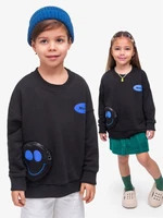 Свитшот с накладным карманом Amarobaby SMILE, цвет черный AB-OD23-S28/09-110