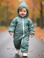 Комбинезон детский демисезонный стеганый с закрытыми ножками Amarobaby ELF, мятный AB-OD23-6201EL-32-62