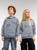 Худи детское с капюшоном  Amarobaby Slang, серый AB-OD23-28S/11-128