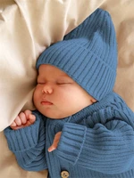 Шапка детская вязаная Amarobaby Pure Love Tot, демисезонная, голубой AB-OD22-PLT16/19-40