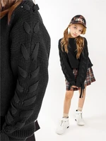 Свитер для девочки Amarobaby KNIT Wear, черный AB-OD21-KNITW2602/09-128