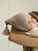 Шапочка детская Amarobaby Pure Love Sweet вязаная, коричневый AB-OD23-PLS16/12-38