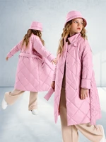 Пальто стёганое для девочек AmaroBaby TRENDY, розовый AB-OD22-TRENDY29/06-116