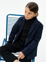 Пиджак трикотажный для мальчика Amarobaby Study Oxford, синий AB-OD23-SO3001/20-134
