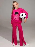Штаны детские клеш с разрезами Amarobaby Style, розовый AB-OD23-S6/06-122