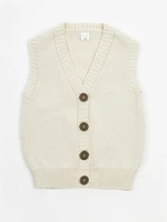 Жилет для девочки Amarobaby KNIT Mild, молочный AB-OD21-KNITM10/33-122