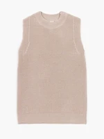 Жилет для девочки Amarobaby KNIT Long, бежевый AB-OD21-KNITL10/03-122